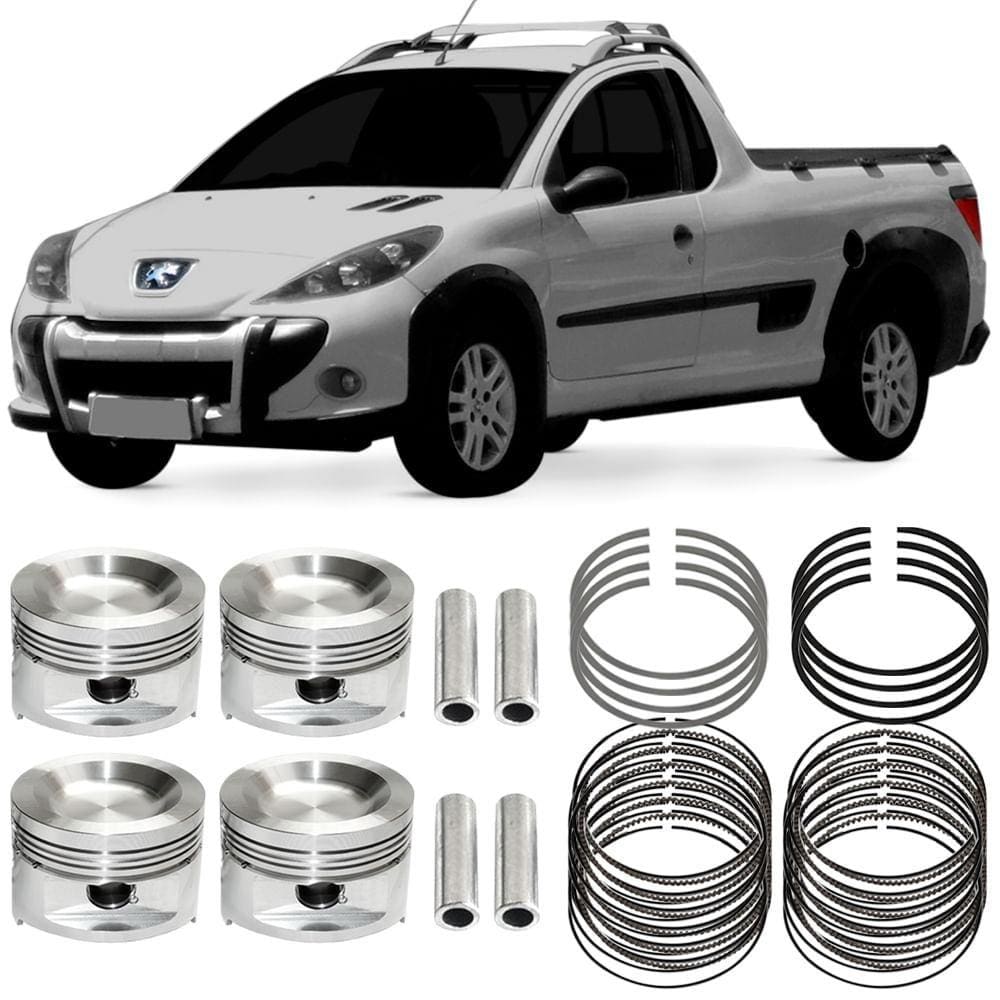 Kit Pistão Anel 0.50 Hoggar 1.6 2010 A 2012 Metal Leve