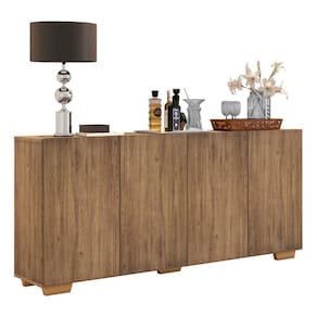 Aparador Buffet Multimóveis Veneza 4 Portas Rustic/natural