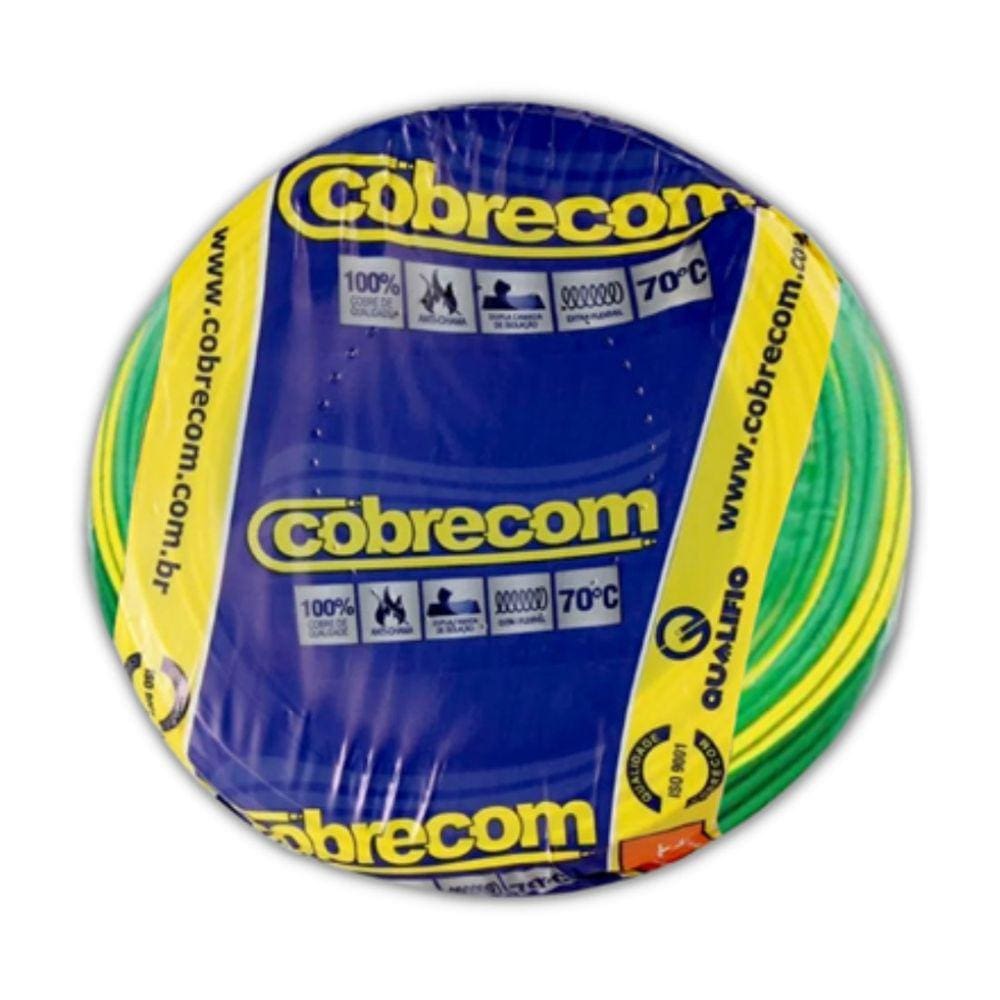 Cabo Flexível 750v 25,0mm Verde/Amarelo 100 Metros Cobrecom