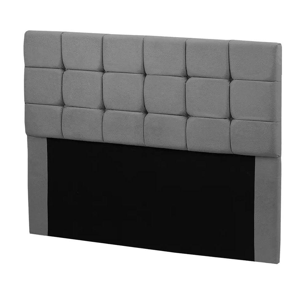 Cabeceira Cama Box Queen 1,60 Estofada Julia Veludo Cinza Star Confort