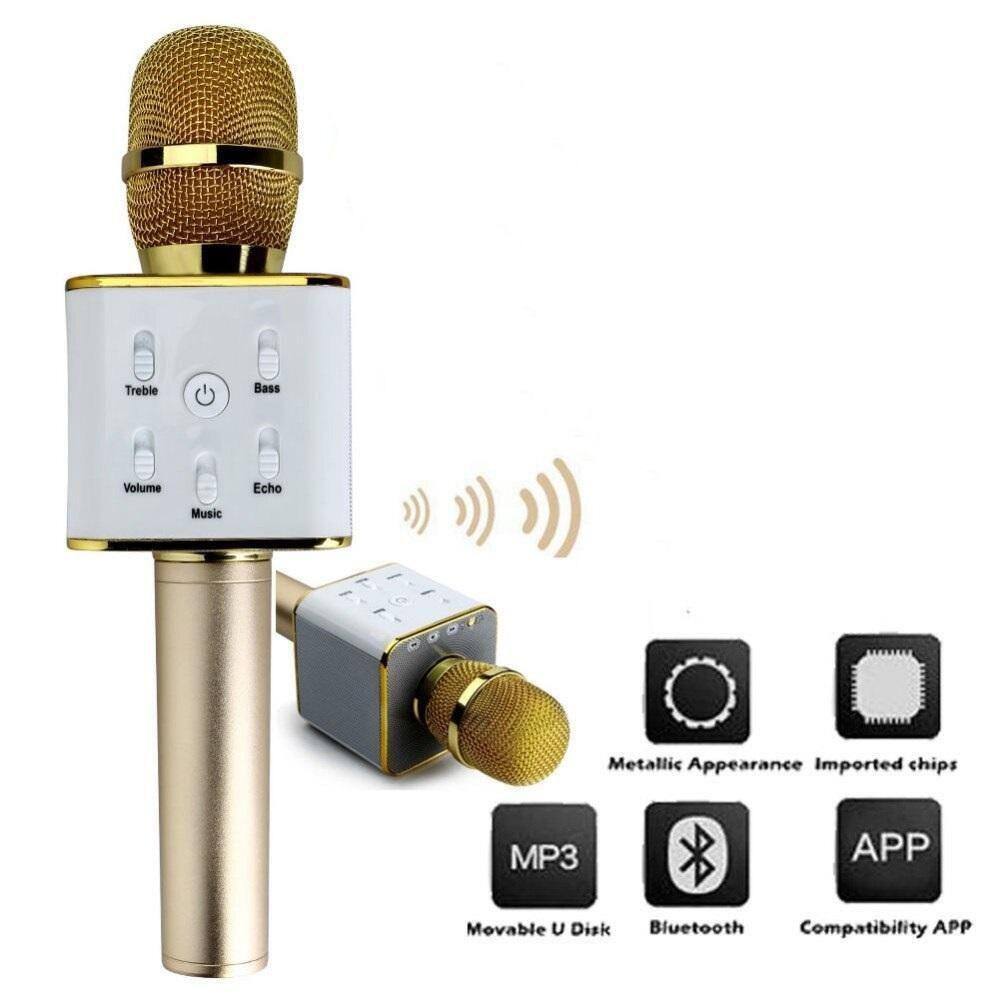 Karaoke Microfone Bluetooth Rosa Sem Fio - Smartek