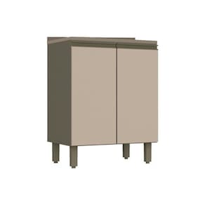 Gabinete De Cozinha Modulado Balcão Connect C/ 2 Portas C/tampo Duna/cristal - Henn