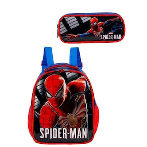 Lancheira Spider Man Homen Aranha + Estojo Térmico 22x20x8cm