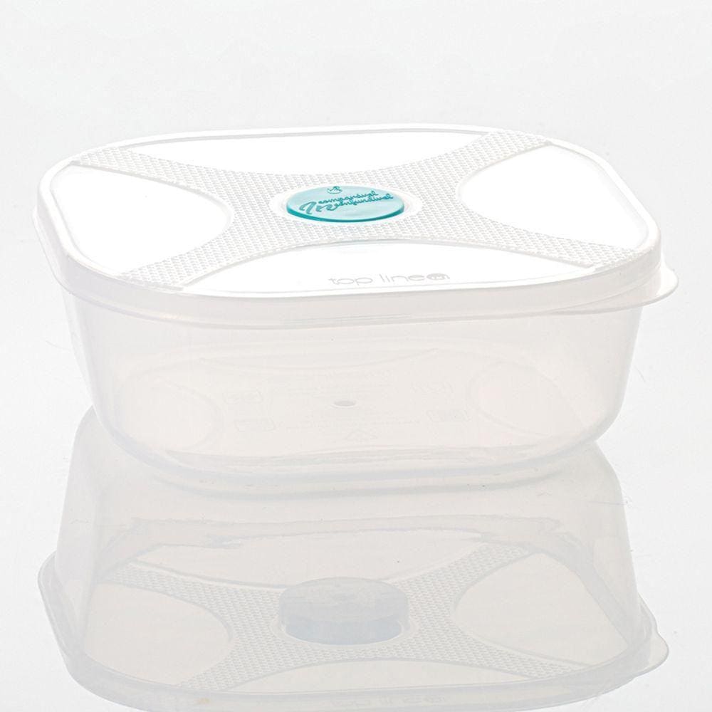 Pote Multiuso Quadrado 740ml com Válvula Verde - Top Line
