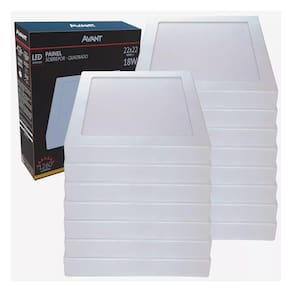 Painel Led Avant Quadrado Sobrepor 18W 3000k Bivolt 15 Und.