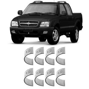Bronzinas Casquilho Biela STD Blazer S10 Omega Monza 1.8 2.0 2.4 8V 86 a 2016 SBB1313 Metal Leve