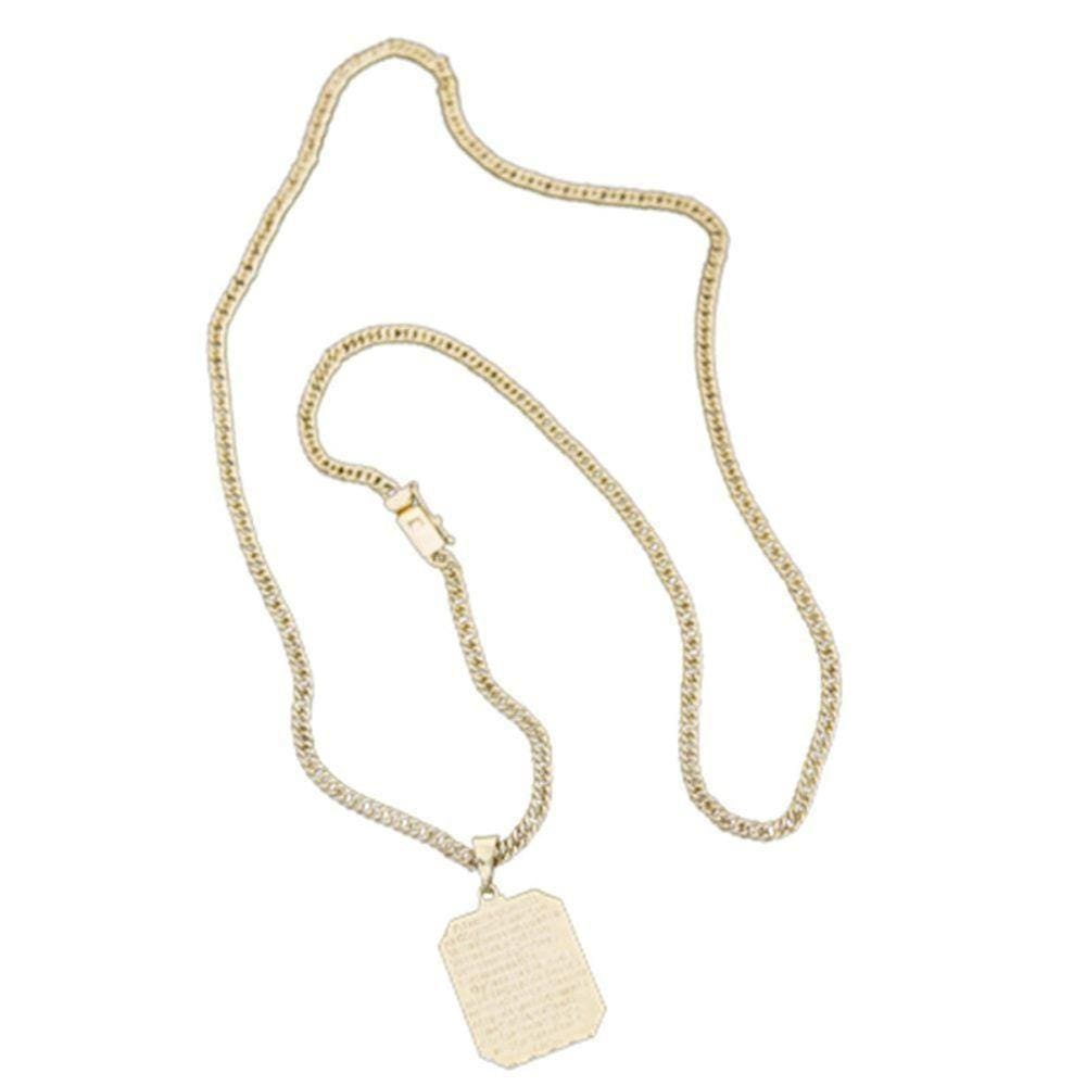 Cordão Corrente Grumet 3mm Pingente Placa