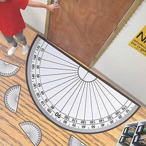 Conjunto Giant Protractor Cling & Class — 42 peças — Atividades educacionais e de aprendizagem para crianças