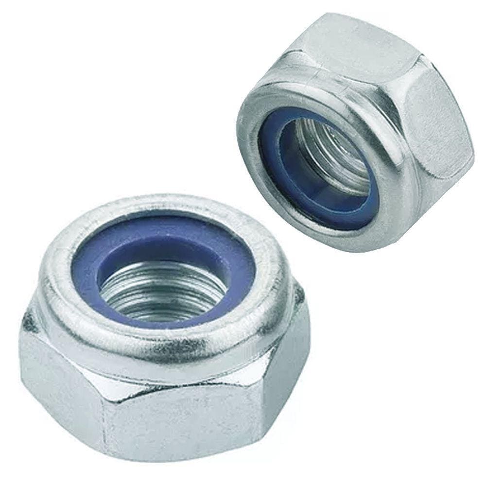 Porca Nylon Auto Travante M5 Baixa Din 985 Zinco - 500Un