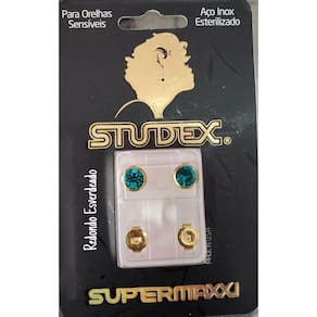 Brinco Studex Supermaxxi Dourado Redondo Esverdeado L6212y