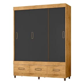 Guarda Roupa Casal 20033 Freijó Carbono Flex - Araplac