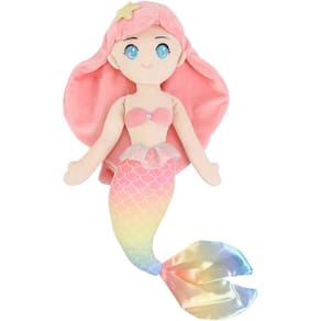 Brinquedo de pelúcia Stuffed Mermaid Princess Doll para meninas, 15,5 polegadas