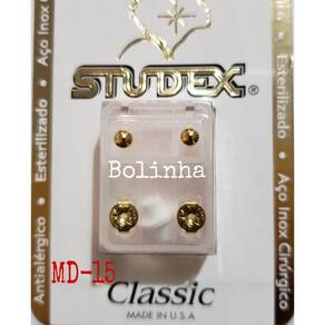 Brinco Studex Classic 4Mm Bolinha Média Dourado