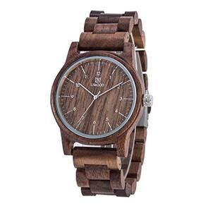 Relógio de madeira feito à mão Uwood 40mm unissex, embalado