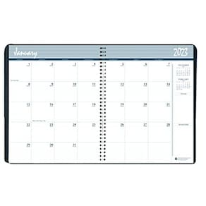 Planejador de calendário 2023-2024, mensal, capa preta, 21,6 x 27,9 cm, janeiro a dezembro