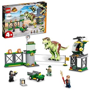 Conjunto de brinquedos Jurassic World Dinosaur Breakout, 140 unidades, para maiores de 4 anos