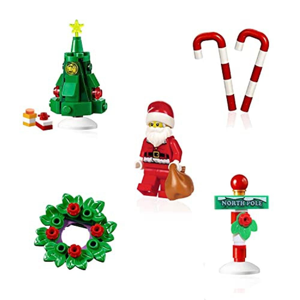 Pacote combinado de Natal — árvore de Natal, presentes, coroa de flores, 2 bengalas, Papai Noel com suporte