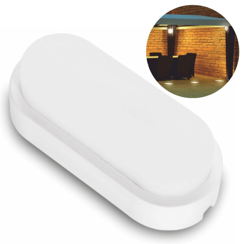 Arandela Tartaruga Led Luminária 15W Ip65 Bivolt Interna/Externa Luz Amarela 3000K Condomínio Jardim Sacada Muro Quintal