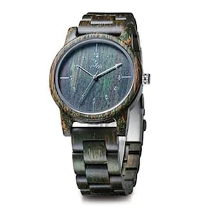 Relógio de madeira Uwood de 40 mm, caixa de presente e pulseira is feitos à mão
