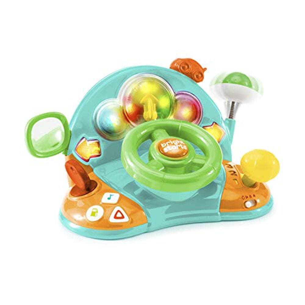 Volante de brinquedo Lights and Colors com sons de carro - verde, mais de 6 meses