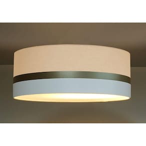 Luminária Faixa Dupla Tom Luz Iluminação Cru/Bronze/Branco