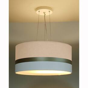 Pendente de Teto LED 30x15cm Faixa Dupla Tom Luz Iluminação Cru/Bronze/Branco