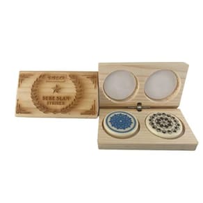 Combo de torneio Sure Slam Carrom - 2 atacantes, caixa de madeira