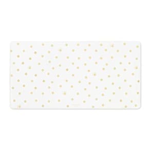 Almofada de mesa decorativa, teclado e mouse pad de couro vegano, ponto dourado com escrita