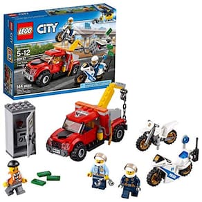 Brinquedo Police Tow Truck Trouble Building - 144 peças