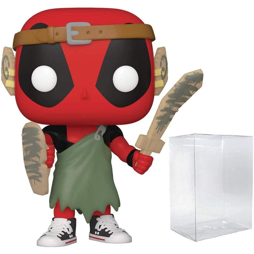 Figura Pop Deadpool com protetor EcoTek - 78 mm