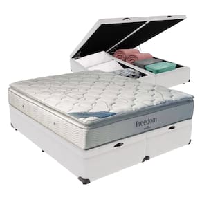 Cama Box com Baú King e Colchão Freedom Ortobom D33