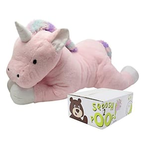 Bicho de pelúcia gigante Sqoosh2Poof + bônus surpresa - unicórnio de 112 cm