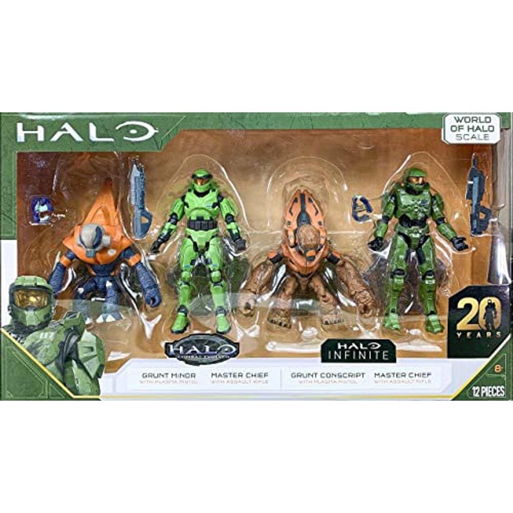 Pacote com 4 unidades do 20º aniversário do Jazwares Halo (10 cm)