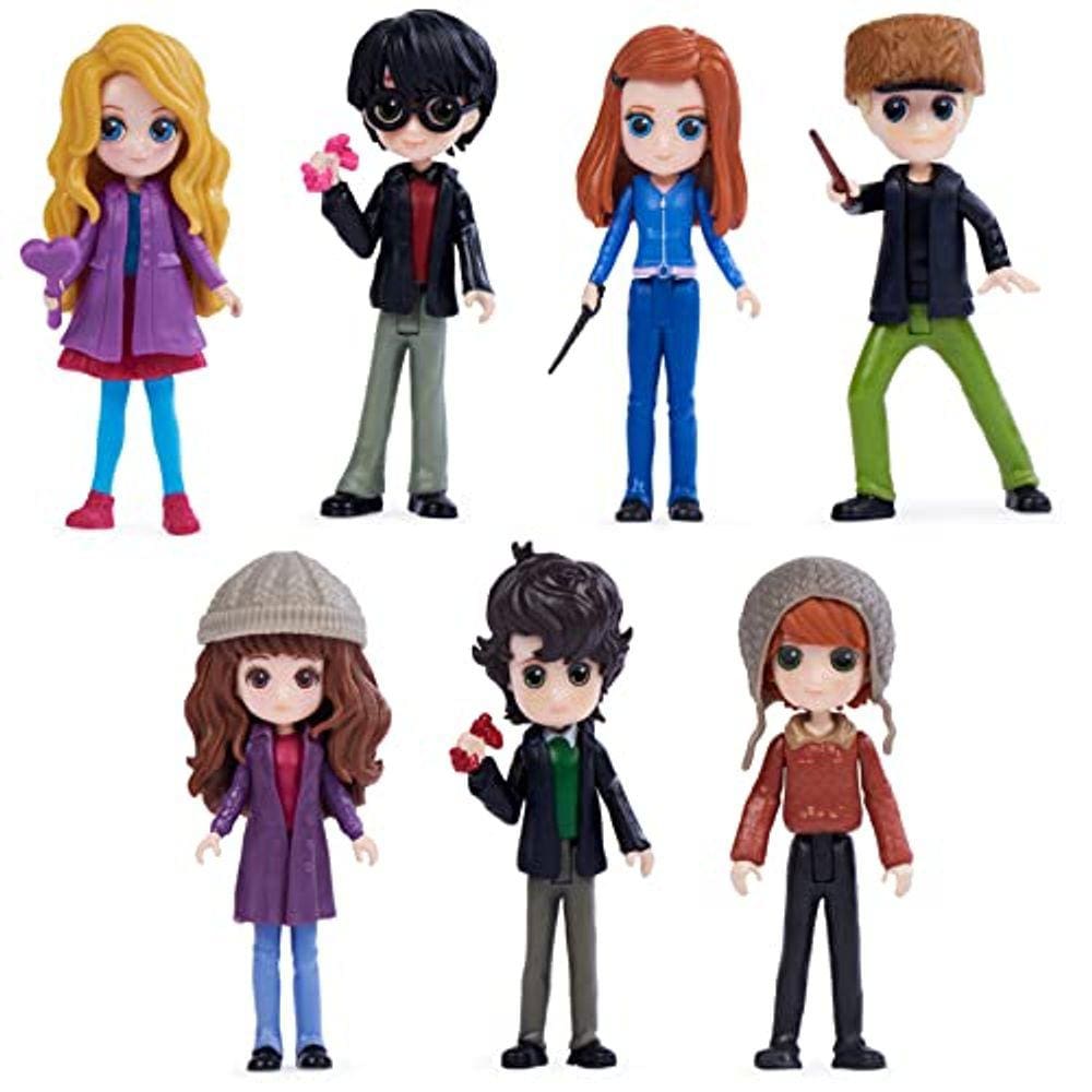 Conjunto de colecionador Harry Potter Hogsmeade com 7 bonecos, brinquedos infantis para maiores de 6 anos
