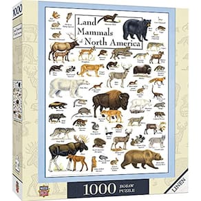 Quebra-cabeça de mamíferos da América do Norte - 1000 unidades