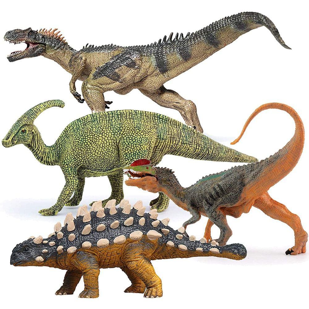 Conjunto de brinquedos Dino Model com Ankylosaurus Allosaurus Dilophosaurus Parasaurolophus em Jurassic Park