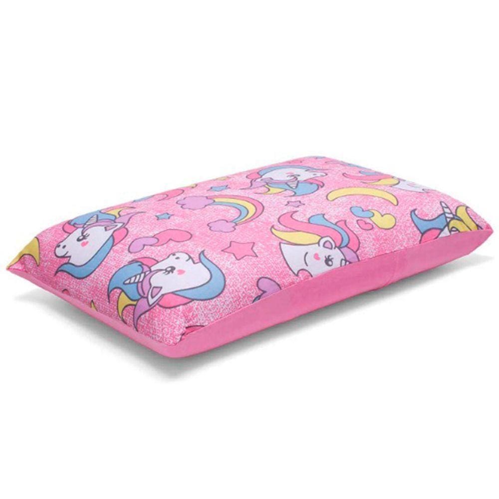Fronha Buettner Malha Basic Estampada Unicórnios 45Cmx70Cm Rosa