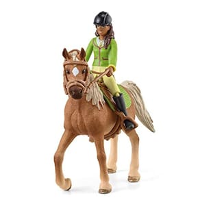 Conjunto de cavalos Schleich, Sarah & Mystery Horse, Rider & Toy - maiores de 5 anos