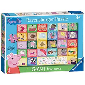 Quebra-cabeças Peppa Pig Alphabet - Brinquedos educativos para crianças a partir de 3 anos