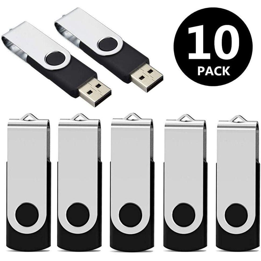 Pendrive Aiibe 32GB USB 3.0, pacote com 10 unidades, preto