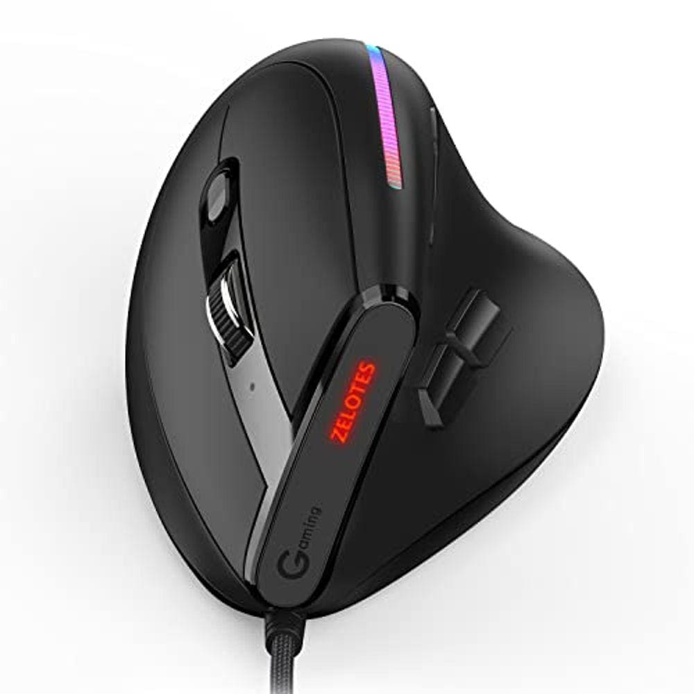 Mouse USB programável com fio vertical, botões personalizados, memória interna, jogos de escritório, versão 2022