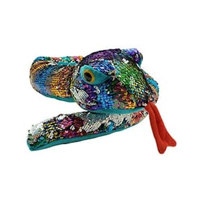 Sequin Pet Snake - reversível, gigante com 152 cm