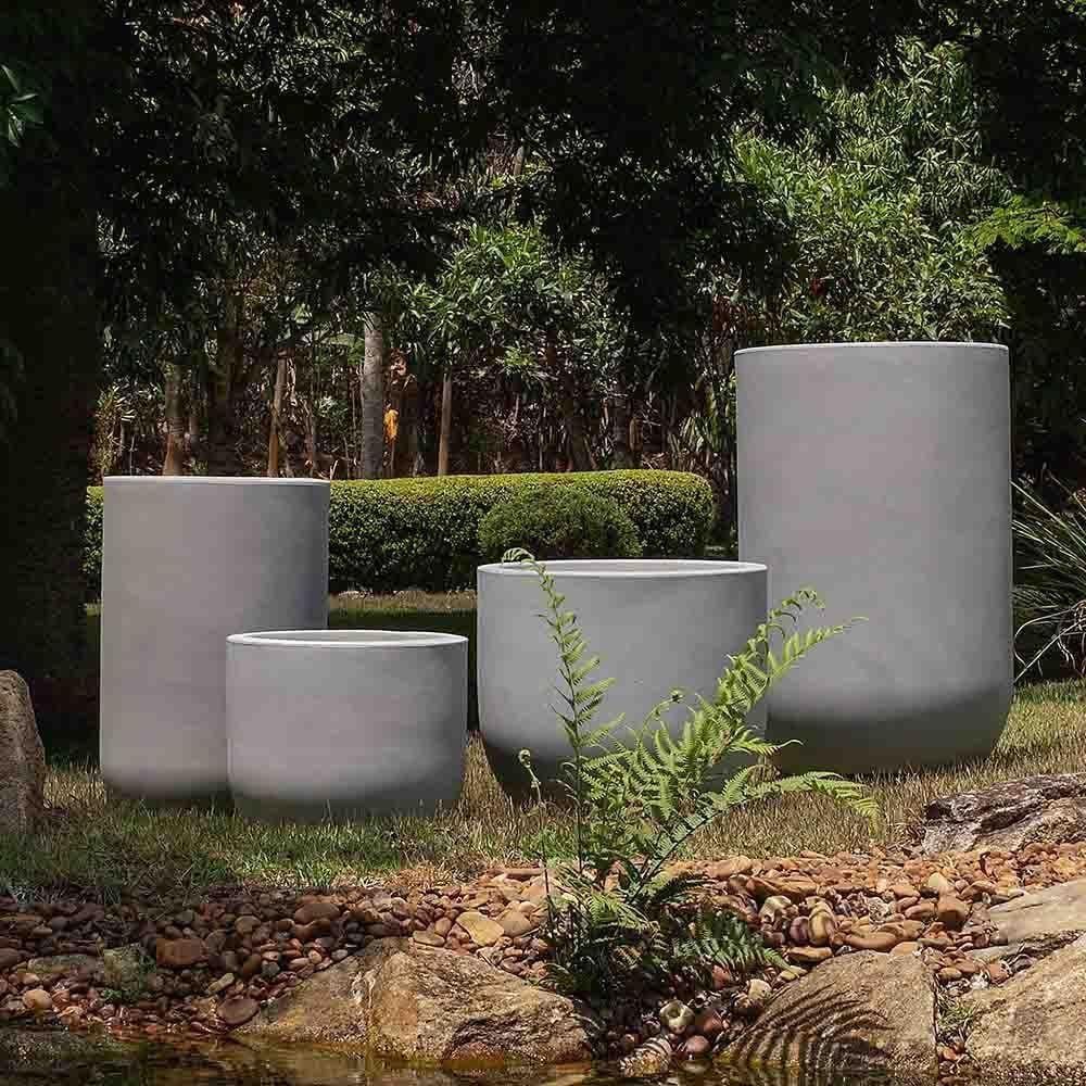 Vaso Decô Baixo 50 X 45 Cm Cor 19 - Antique Cimento