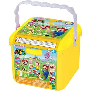 Cubo de criação de Super Mario, artesanato infantil, kit de miçangas