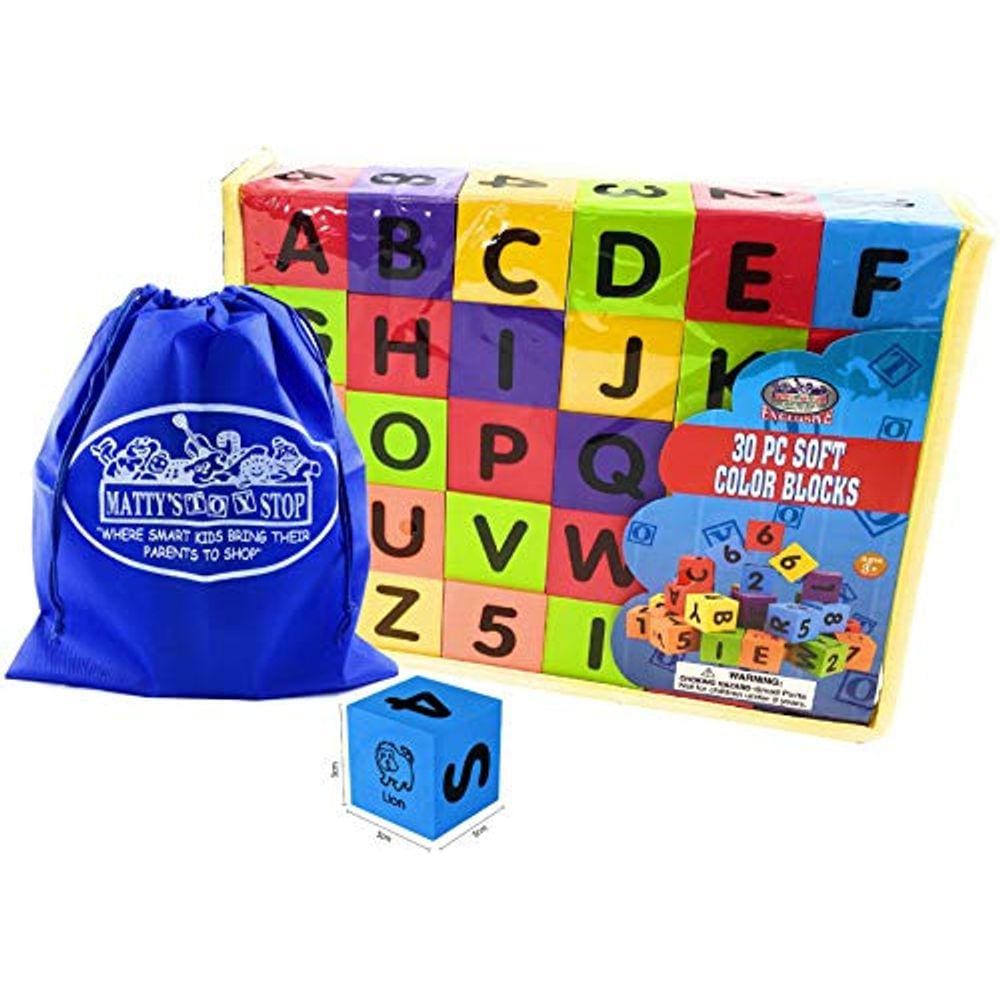 Blocos de construção coloridos (30 PCS) com saco de armazenamento