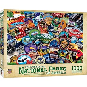 Quebra-cabeça National Parks Patches de 1000 peças - 49x68cm