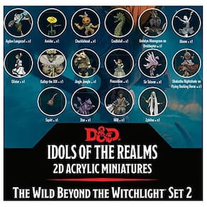 Miniaturas de acrílico 2D de Idols of The Realms: The Wild, 20 unidades