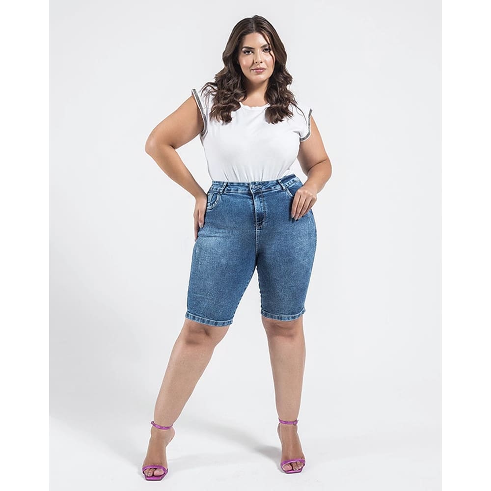 Bermuda Black Jeans Plus Size