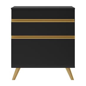 Gabinete Banheiro 1 Porta E 1 Gav Retrô 70cm Mp5024 Preto