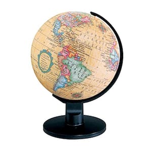 Globo giratório - antigo vintage de 15 cm com base de plástico